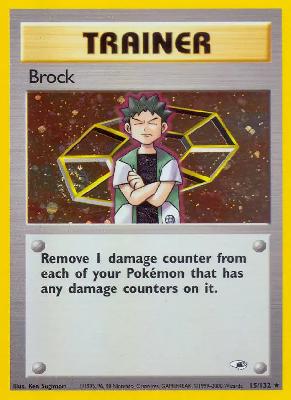 Brock 015/132 (Gym Heroes)  - Unlimited Holofoil | Good Games Adelaide SA