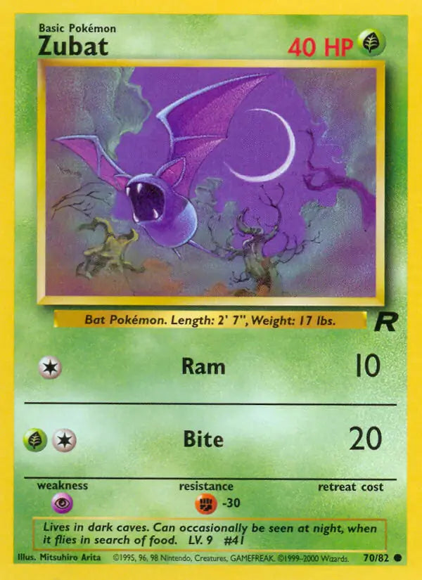 Zubat 70/82 (Team Rocket)  - Unlimited | Good Games Adelaide SA