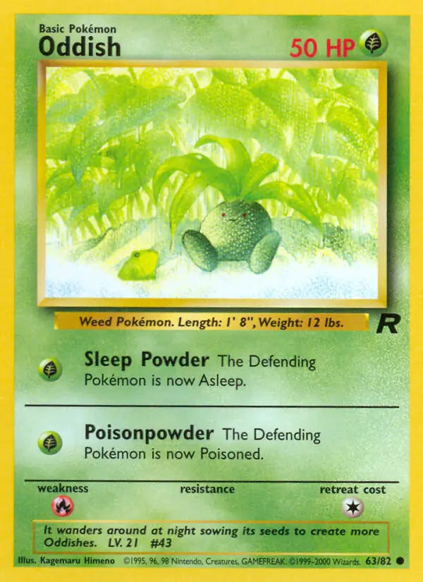 Oddish 63/82 (Team Rocket)  - Unlimited | Good Games Adelaide SA