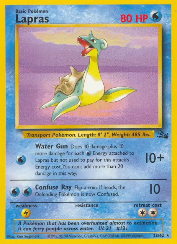 Lapras 25/62 (Fossil)  - Unlimited | Good Games Adelaide SA