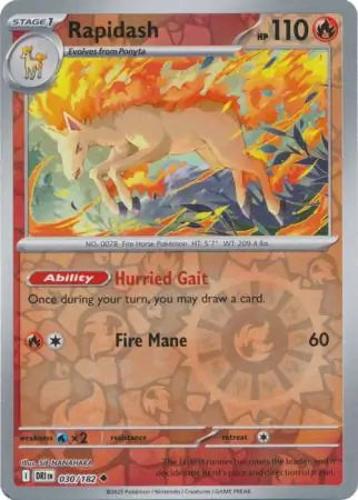 Rapidash 030/182 (SV10: Destined Rivals)  - Reverse Holofoil | Good Games Adelaide SA