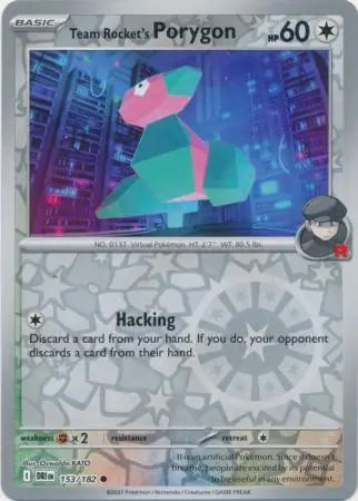 Team Rocket's Porygon 153/182 (SV10: Destined Rivals)  - Reverse Holofoil | Good Games Adelaide SA