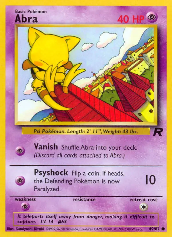 Abra 49/82 (Team Rocket)  - Unlimited | Good Games Adelaide SA
