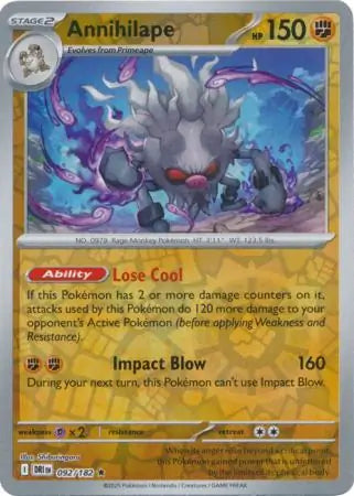 Annihilape 092/182 (SV10: Destined Rivals)  - Reverse Holofoil | Good Games Adelaide SA
