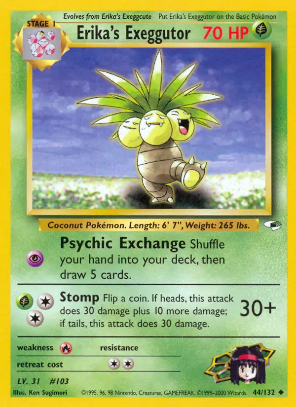 Erikas Exeggutor 044/132 (Gym Heroes)  - Unlimited | Good Games Adelaide SA