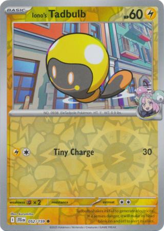 Iono's Tadbulb 052/159 (SV09: Journey Together)  - Reverse Holofoil | Good Games Adelaide SA