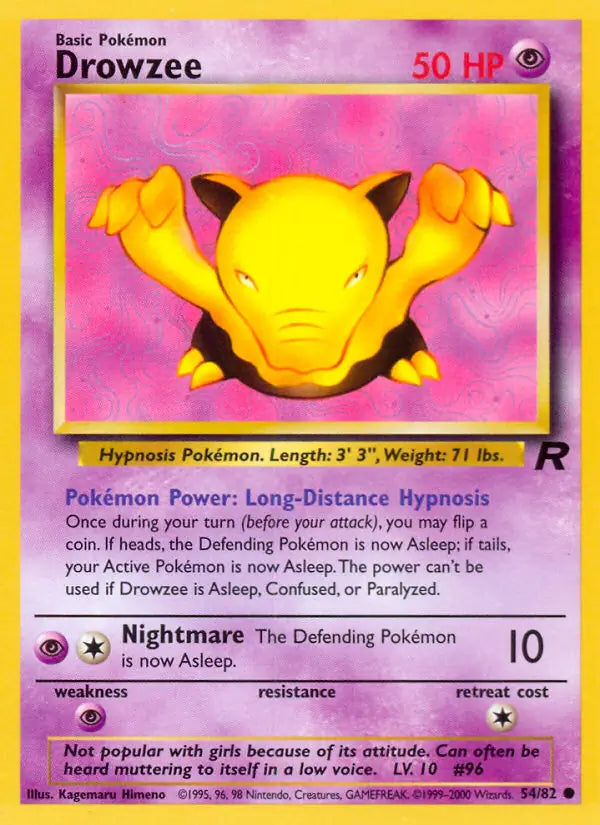 Drowzee 54/82 (Team Rocket)  - Unlimited | Good Games Adelaide SA
