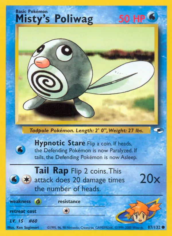 Misty's Poliwag 087/132 (Gym Heroes)  - Unlimited | Good Games Adelaide SA