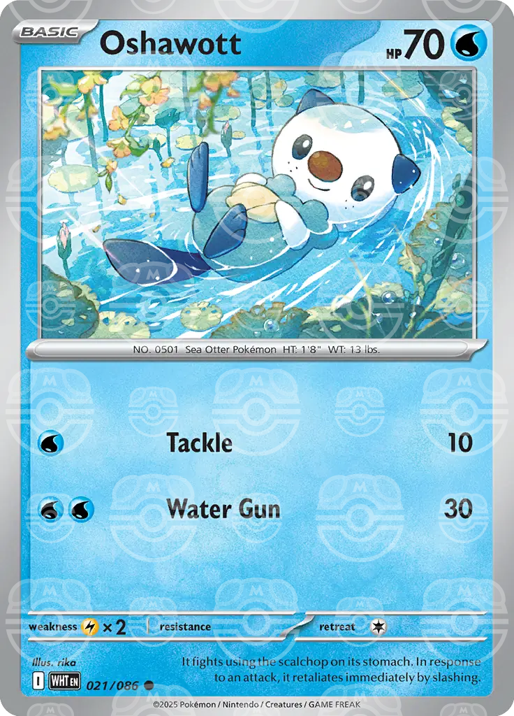 Oshawott 021/086 (SV: White Flare)  - Holofoil | Good Games Adelaide SA