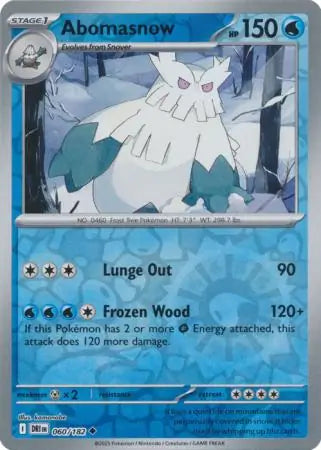Abomasnow 060/182 (SV10: Destined Rivals)  - Reverse Holofoil | Good Games Adelaide SA