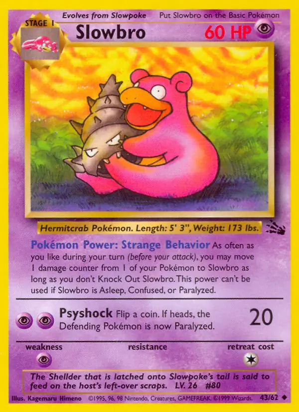 Slowbro 43/62 (Fossil)  - Unlimited | Good Games Adelaide SA
