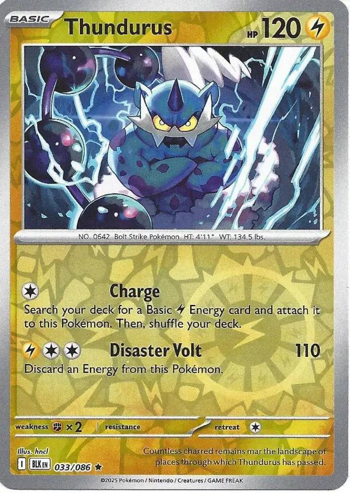 Thundurus 033/086 (SV: Black Bolt)  - Reverse Holofoil | Good Games Adelaide SA