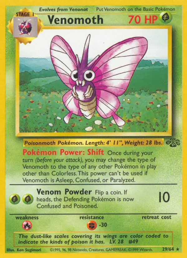 Venomoth  29/64 (Jungle)  - Unlimited | Good Games Adelaide SA