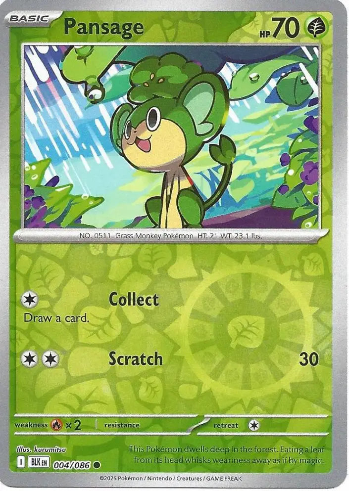 Pansage 004/086 (SV: Black Bolt)  - Reverse Holofoil | Good Games Adelaide SA