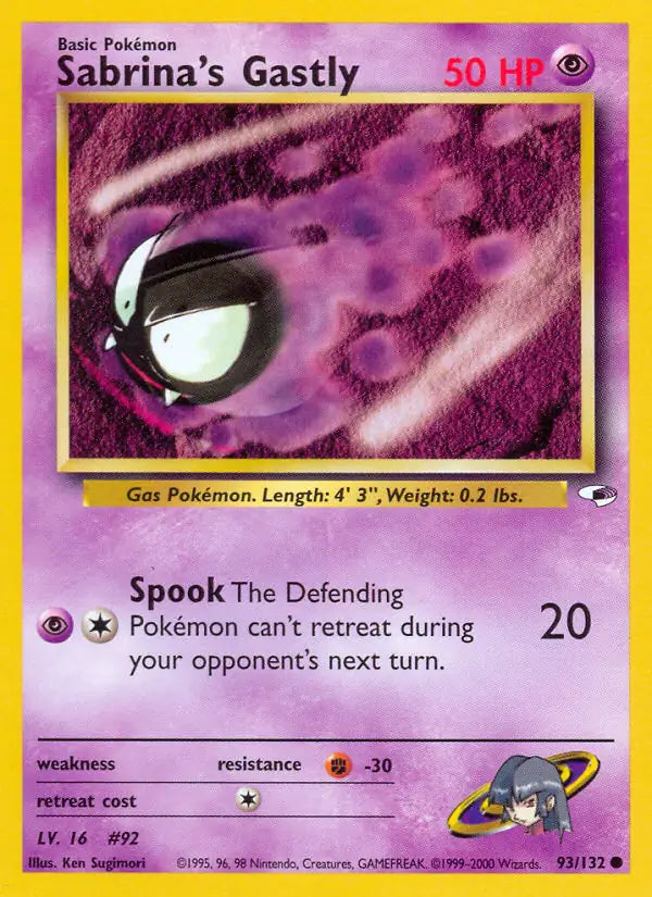 Sabrinas Gastly 093/132 (Gym Heroes)  - Unlimited | Good Games Adelaide SA