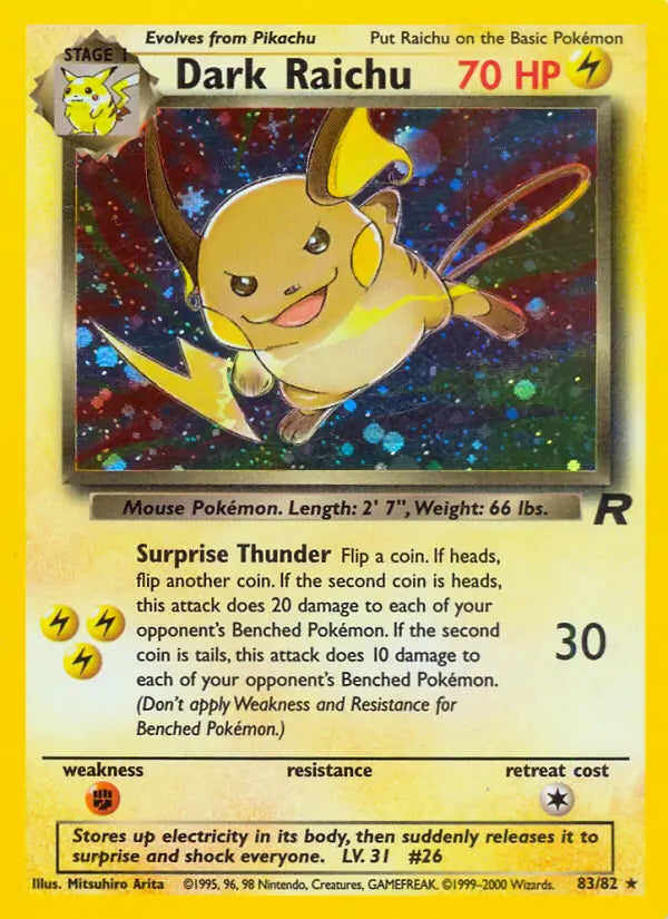 Dark Raichu 83/82 (Team Rocket)  - Unlimited Holofoil | Good Games Adelaide SA