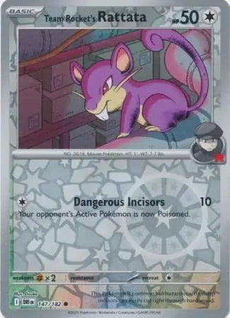 Team Rocket's Rattata 147/182 (SV10: Destined Rivals)  - Reverse Holofoil | Good Games Adelaide SA