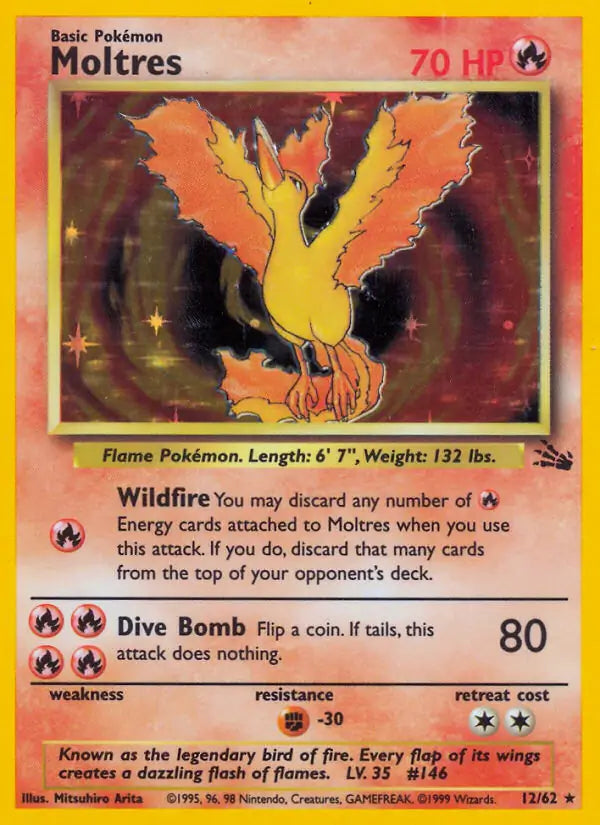 Moltres 12/62 (Fossil)  - Unlimited Holofoil | Good Games Adelaide SA