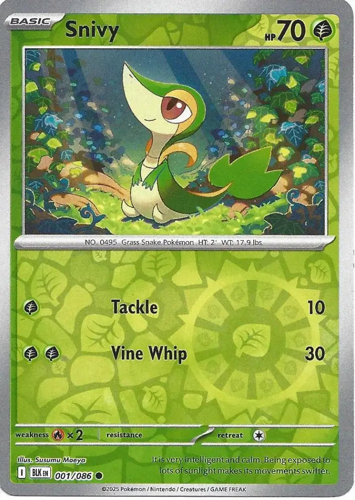 Snivy 001/086 (SV: Black Bolt)  - Reverse Holofoil | Good Games Adelaide SA