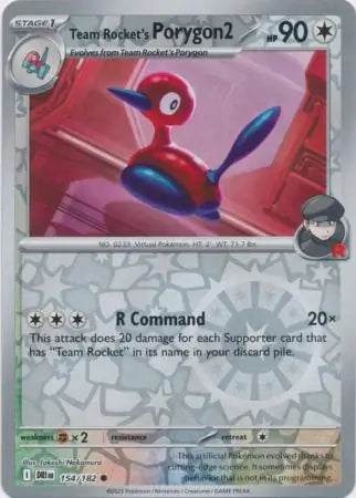 Team Rocket's Porygon2 154/182 (SV10: Destined Rivals)  - Reverse Holofoil | Good Games Adelaide SA