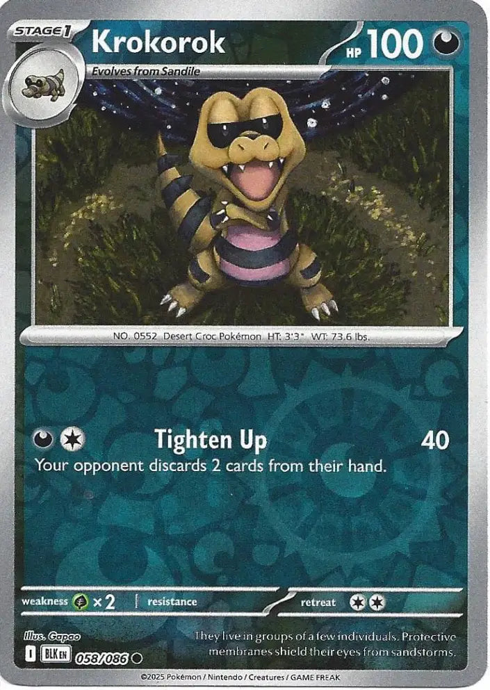 Krokorok 058/086 (SV: Black Bolt)  - Reverse Holofoil | Good Games Adelaide SA