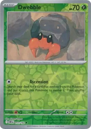 Dwebble 011/182 (SV10: Destined Rivals)  - Reverse Holofoil | Good Games Adelaide SA