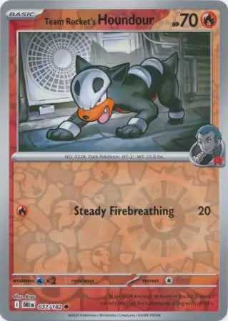 Team Rocket's Houndour 037/182 (SV10: Destined Rivals)  - Reverse Holofoil | Good Games Adelaide SA