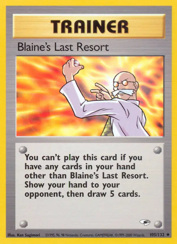 Blaines Last Resort 105/132 (Gym Heroes)  - Unlimited | Good Games Adelaide SA