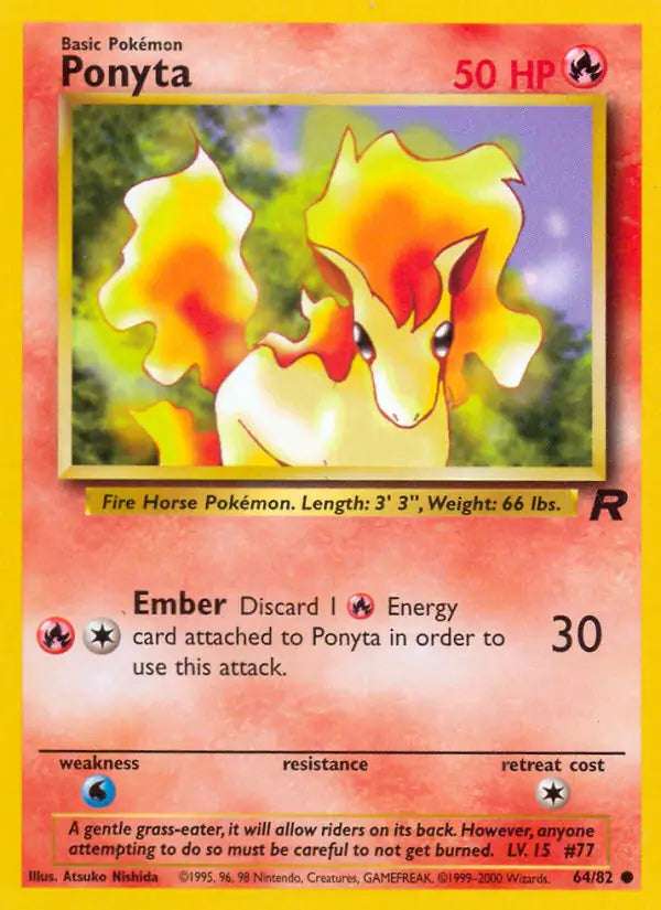 Ponyta 64/82 (Team Rocket)  - Unlimited | Good Games Adelaide SA