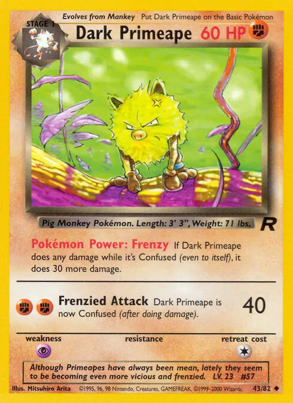Dark Primeape 43/82 (Team Rocket)  - Unlimited | Good Games Adelaide SA
