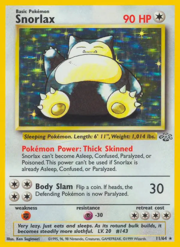 Snorlax 11/64 (Jungle)  - Unlimited Holofoil | Good Games Adelaide SA