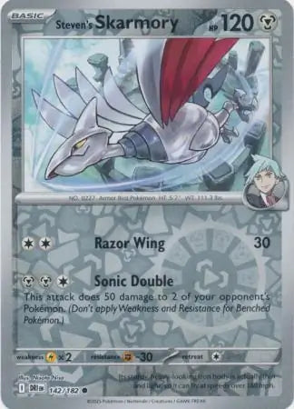 Steven's Skarmory 142/182 (SV10: Destined Rivals)  - Reverse Holofoil | Good Games Adelaide SA
