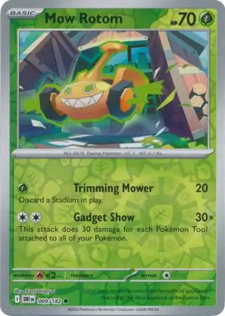 Mow Rotom 009/182 (SV10: Destined Rivals)  - Reverse Holofoil | Good Games Adelaide SA