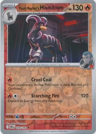 Team Rocket's Houndoom 038/182 (SV10: Destined Rivals)  - Reverse Holofoil | Good Games Adelaide SA