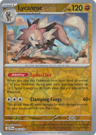 Lycanroc  085/159 (SV09: Journey Together)  - Reverse Holofoil | Good Games Adelaide SA