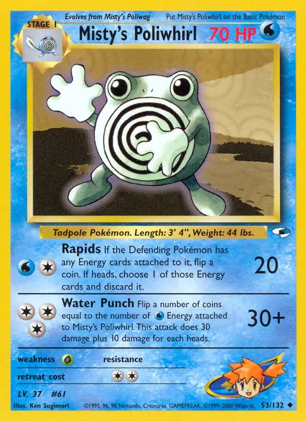 Misty's Poliwhirl 053/132 (Gym Heroes)  - Unlimited | Good Games Adelaide SA
