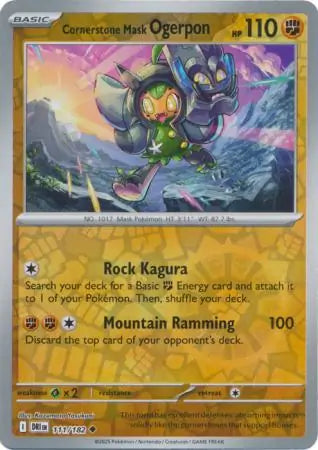 Cornerstone Mask Ogerpon 111/182 (SV10: Destined Rivals)  - Reverse Holofoil | Good Games Adelaide SA