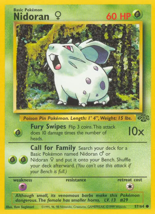 Nidoran F 57/64 (Jungle)  - Unlimited | Good Games Adelaide SA