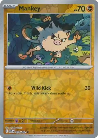 Mankey 090/182 (SV10: Destined Rivals)  - Reverse Holofoil | Good Games Adelaide SA