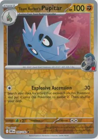 Team Rocket's Pupitar 095/182 (SV10: Destined Rivals)  - Reverse Holofoil | Good Games Adelaide SA