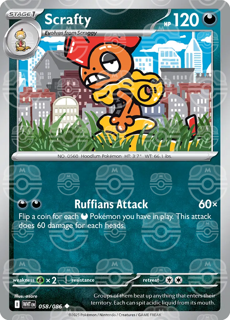 Scrafty 058/086 (SV: White Flare)  - Holofoil | Good Games Adelaide SA