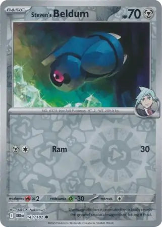 Steven's Beldum 143/182 (SV10: Destined Rivals)  - Reverse Holofoil | Good Games Adelaide SA