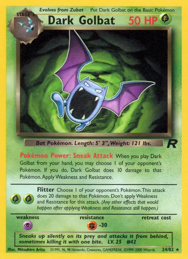Dark Golbat 24/82 (Team Rocket)  - Unlimited | Good Games Adelaide SA