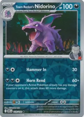 Team Rocket's Nidorino 118/182 (SV10: Destined Rivals)  - Reverse Holofoil | Good Games Adelaide SA