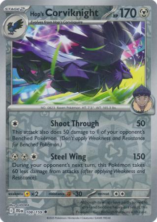 Hop's Corviknight 108/159 (SV09: Journey Together)  - Reverse Holofoil | Good Games Adelaide SA
