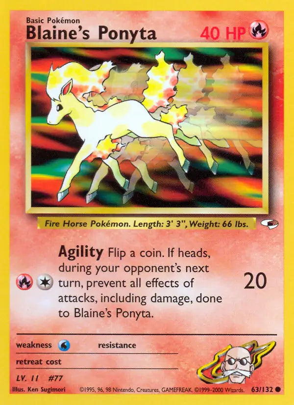 Blaines Ponyta 063/132 (Gym Heroes)  - Unlimited | Good Games Adelaide SA