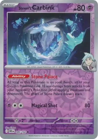 Steven's Carbink 086/182 (SV10: Destined Rivals)  - Reverse Holofoil | Good Games Adelaide SA