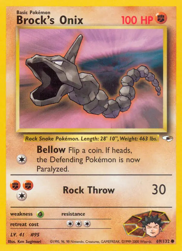 Brocks Onix  069/132 (Gym Heroes)  - Unlimited | Good Games Adelaide SA