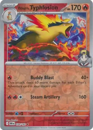 Ethan's Typhlosion 034/182 (SV10: Destined Rivals)  - Reverse Holofoil | Good Games Adelaide SA