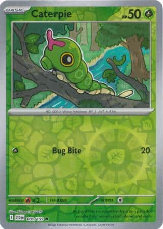 Caterpie 001/159 (SV09: Journey Together)  - Reverse Holofoil | Good Games Adelaide SA